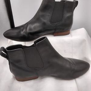 Diana Ferrari Ruma Wmns 9 Black Leather Ankle Boots Stacked Heel